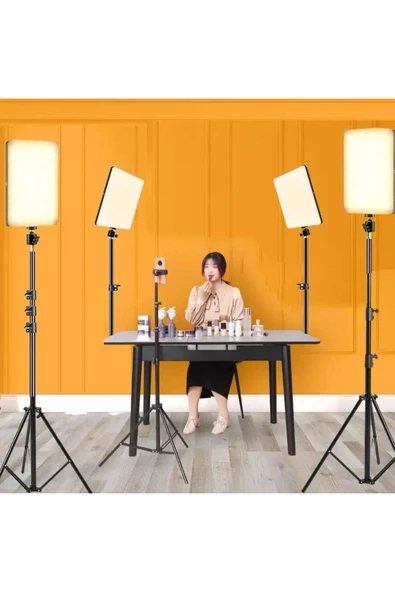 SMAYLİNG Profesyonel Fotoğraf Ve Video Için Çekim Işığı Ring Lıght Stüdyo 10 Inç +2,1 Metre Gölgesiz Lüx - 2