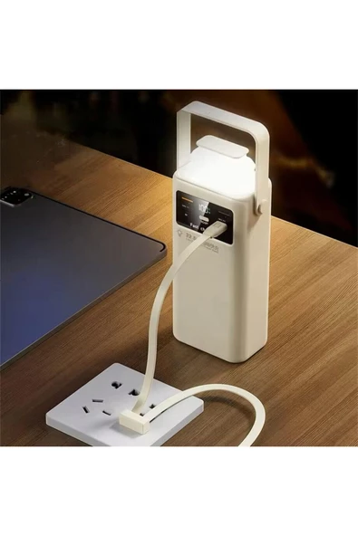 SMAYLİNG 50.000 mAh Ultra Güçlü Powerbank Led Aydınlatmalı Taşıma Askı Hızlı Şarj 22,5w 4xusbMicrolıghtngtypc