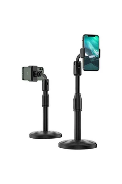SMAYLİNG 360° Döner Masaüstü Teleskopik Telefon Standı – Çok Fonksiyonlu ve Ayarlanabilir Tutucu - 4