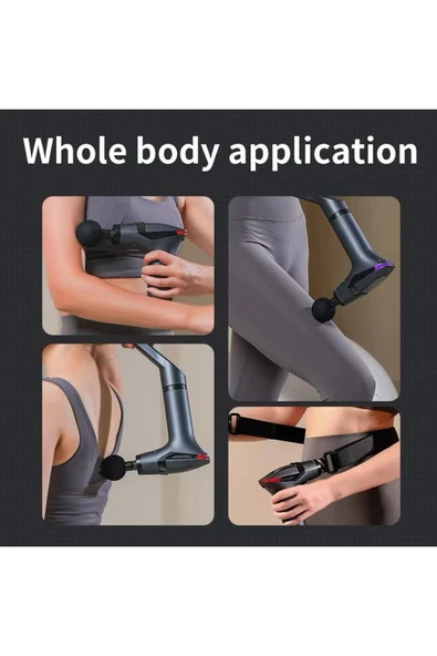SMAYLİNG Çift Etkili Şarjlı Masaj Tabancası – Kas Gevşetme, Çok Fonksiyonlu Fitness ve Darbeli Titreşim - 3