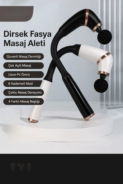 SMAYLİNG Şarjlı Masaj Tabancası - 4 Başlıklı, Sessiz Fırçasız Motor, Derin Doku Kas Masaj Aleti - 5