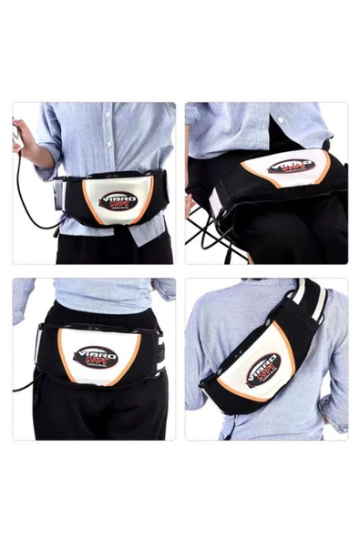 SMAYLİNG Profesyonel Titreşimli Zayflama Cihazı Çift Motorlu Bel Omuz Kol ve Bacak Masajı Göbek Eritme Kemeri - 4