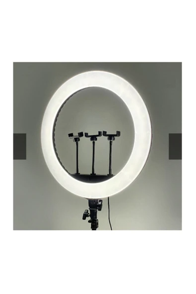 SMAYLİNG Ring Light Led 18’’ 45 Cm Işık Halkası Tiktok Youtube + 210 Cm Ayak Dahil Ring Light Led Kuaför - 3