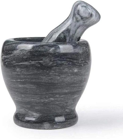 Doğal Cilalı Mermer Havan - Resim 4