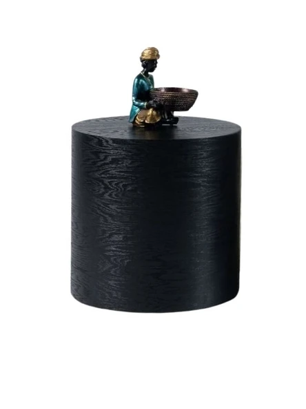 Walnut Ahşap Yan Sehpa - Resim 7