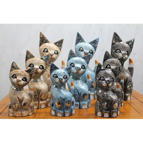 Ahşap 3'lü Kedi Seti 40 Cm ürün görseli