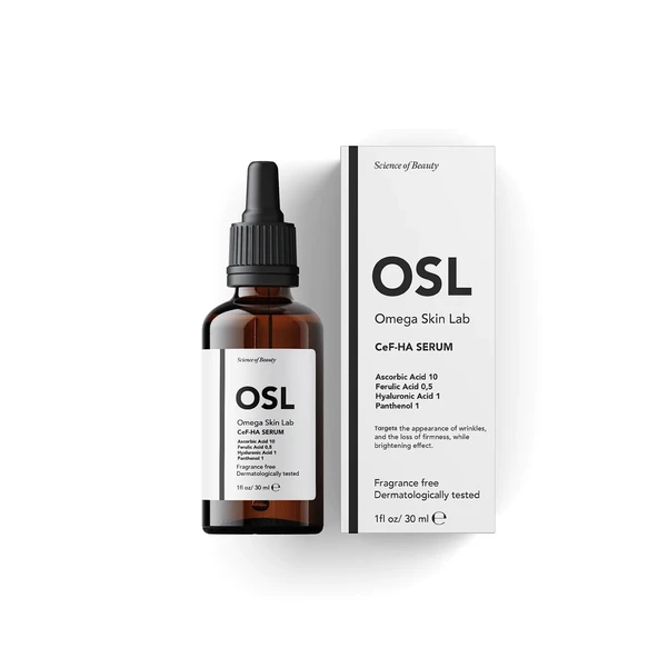 OSL Omega Skin Lab Yaşlanma Karşıtı, Cilt Aydınlatıcı ve Nemlendirici Serum - Cef-Ha Serum 30ml - 1