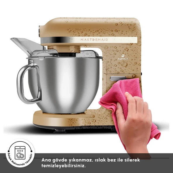 Karaca Mastermaid Chef Pro Çift Kollu Hamur Yoğurma Makinesi Mineral Gold 1750W 5L - 7