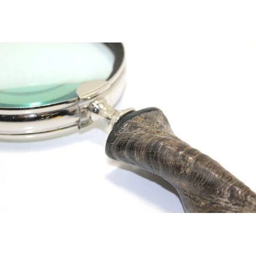 Pirinç Boynuz Saplı Büyüteç Model 2 - Resim 2