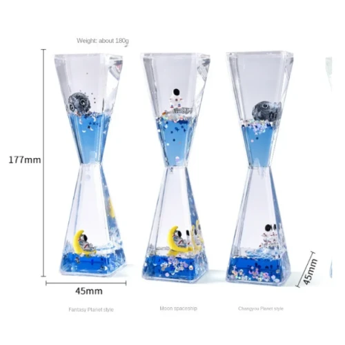 Uzay Temalı Dökülen Yağ Kum Saati - Resim 4