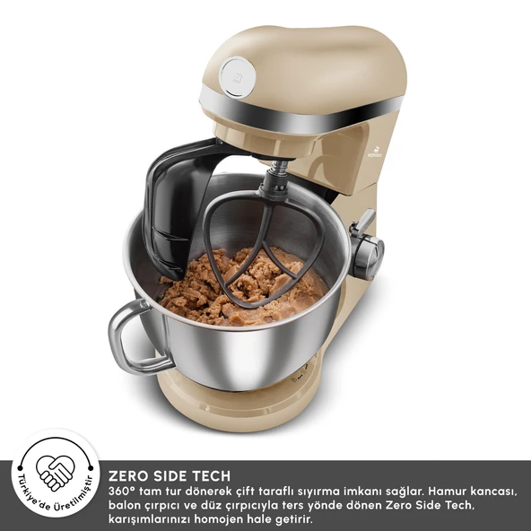 Karaca Mastermaid Chef Pro Çift Kollu Hamur Yoğurma Makinesi Mineral Gold 1750W 5L - 6