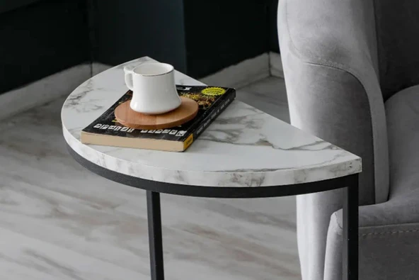 Lisa Metal Tekli Yan Sehpa - Resim 10