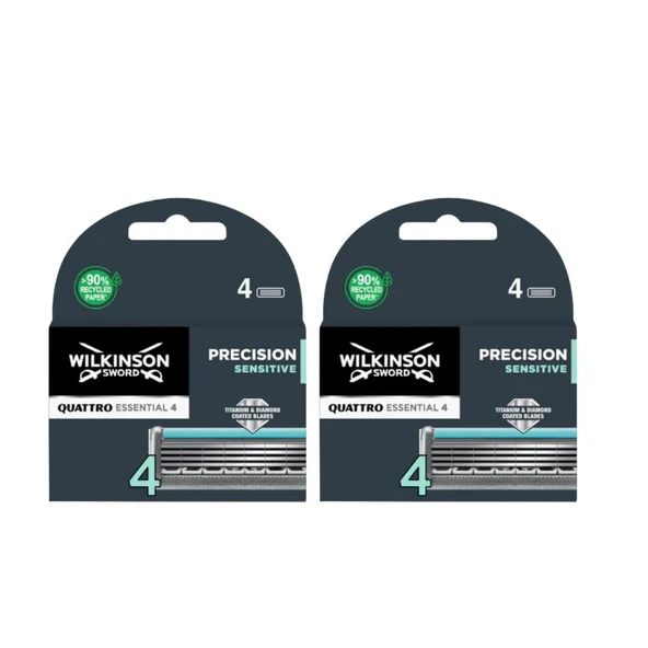 Wilkinson Sword Quattro Titanium Sensıtıve Erkek Tıraş Bıçağı 8 Yedek Kartuşu ürün görseli
