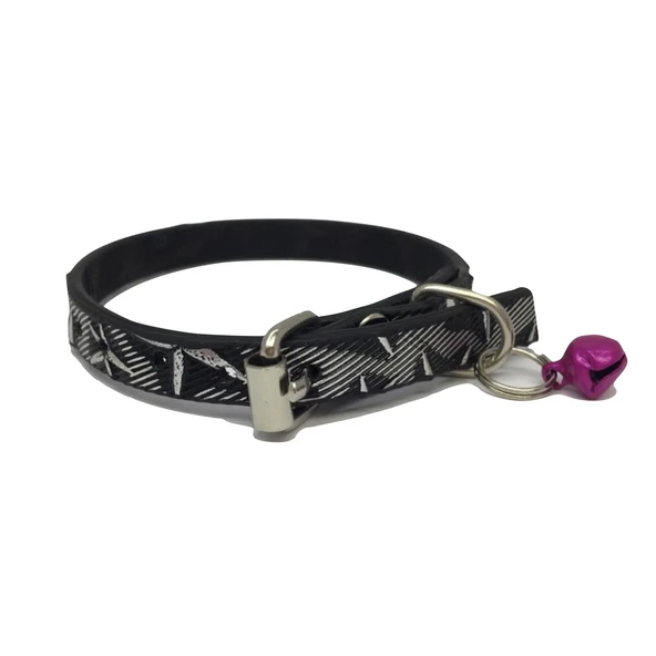 Zilli Deri Kedi Tasması 5'li Set 30 cm - Resim 6