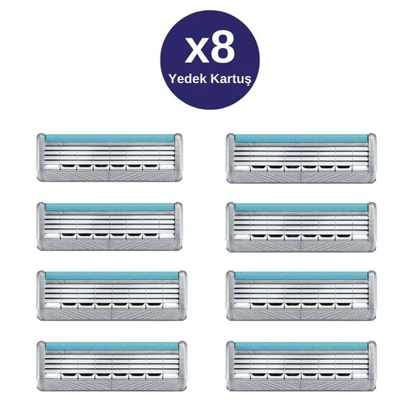 Wilkinson Sword Quattro Titanium Sensıtıve Erkek Tıraş Bıçağı 8 Yedek Kartuşu - Resim 2