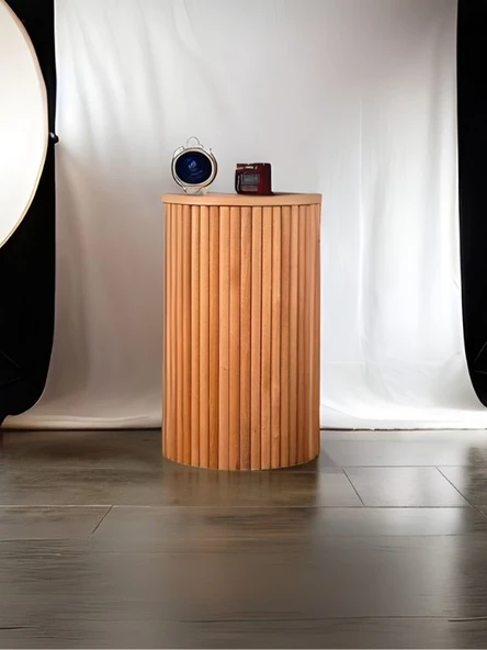 Havvana Bohem Natural Ahşap Yan Sehpa - Resim 2