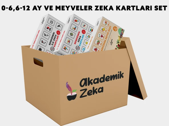 0-6 Ay - 6-12 Ay Ve Meyveler Zeka Kartları - 1