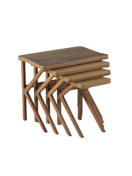 Zenith Ceviz K Zigon Sehpa - Resim 2