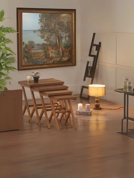 Zeta Ceviz Z Zigon Sehpa - Resim 2