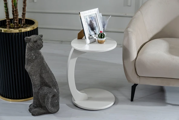 Lunora Ahşap C Yan Sehpa - Resim 4