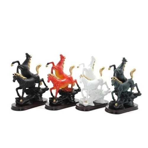 Polyester 2'li Şahlanmış At Figürü ürün görseli