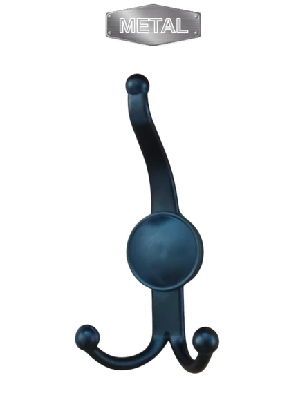 Metal Boncuk Portmanto Askısı Siyah Duvar Tipi – 2’li - Resim 2