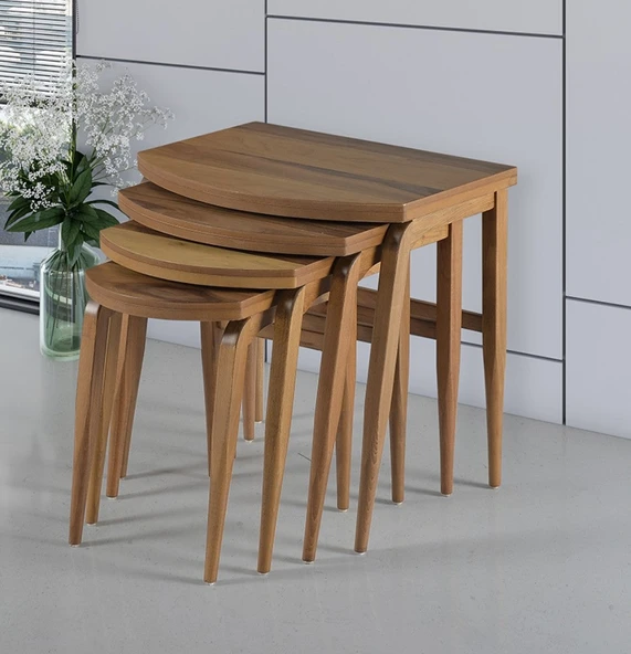 Oden Masif Ceviz Zigon Sehpa - Resim 4