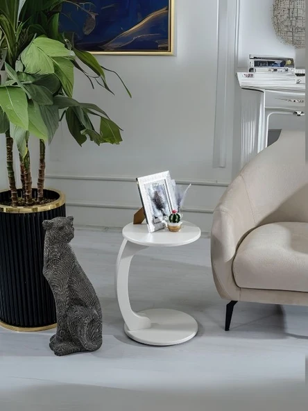 Lunora Ahşap C Yan Sehpa - Resim 3