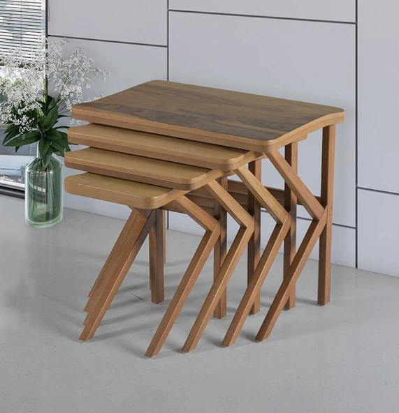 Zenith Ceviz K Zigon Sehpa - Resim 4