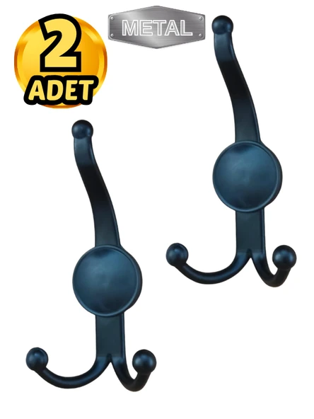 Metal Boncuk Portmanto Askısı Siyah Duvar Tipi – 2’li ürün görseli