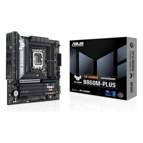 Asus TUF Gaming B860M-Plus DDR5 (8800MHz)OC M.2 HDMI/DP/USB-C PCIe 5.0 1851P mATX Anakart ürün görseli 1
