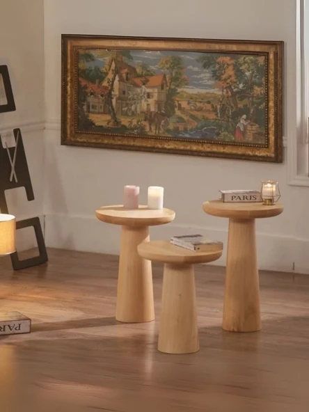 Mushroom 3'lü Zigon Sehpa ürün görseli