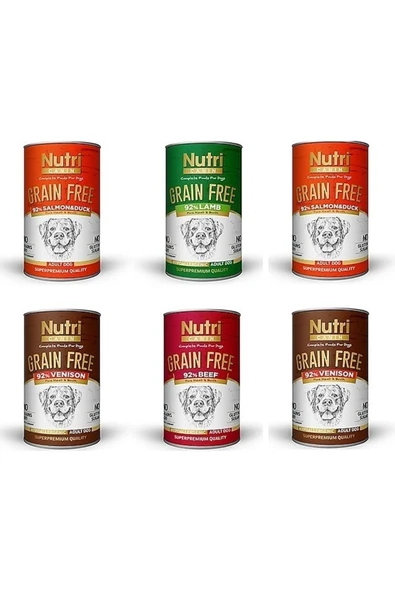 Nutri Canine Nutri Canin Karışık Etli Tahılsız Yetişkin Köpek Konservesi 400 G 6 Adet - 1