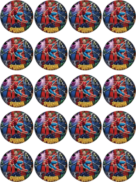 Örümcek Adam Yenilebilir Yuvarlak Kurabiye Resim Baskı ürün görseli