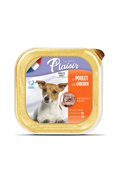 Plaisir Pate Tavuklu Yetişkin Köpek Konservesi 150gr(SKT.10.2026)