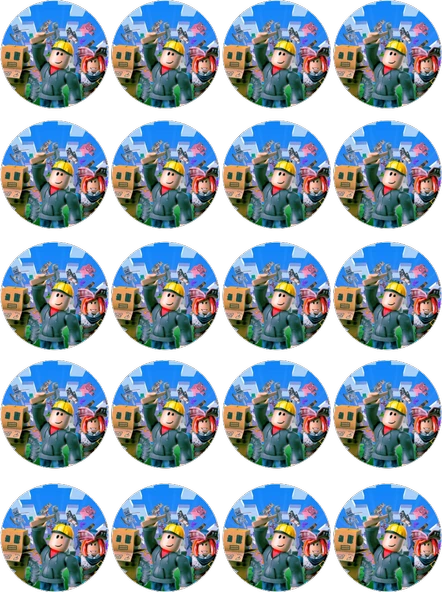 Roblox Yenilebilir Yuvarlak Kurabiye Resim Baskı ürün görseli 1