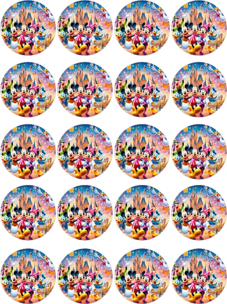 Disney Yenilebilir Yuvarlak Kurabiye Resim Baskı ürün görseli