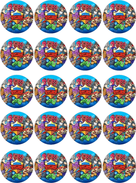 Brawl Stars Yenilebilir Yuvarlak Kurabiye Resim Baskı ürün görseli 1