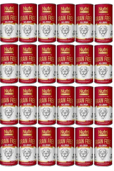 Nutri Canine Nutri Canin Sığır Biftek Etli Tahılsız Yetişkin Köpek Konservesi 400 G 24 Adet - 1