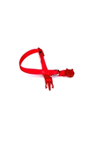 Doggie Kırmızı Kedi Boyun Tasması 1 cm X 30 cm