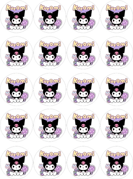 Kuromi Yenilebilir Yuvarlak Kurabiye Resim Baskı ürün görseli 1