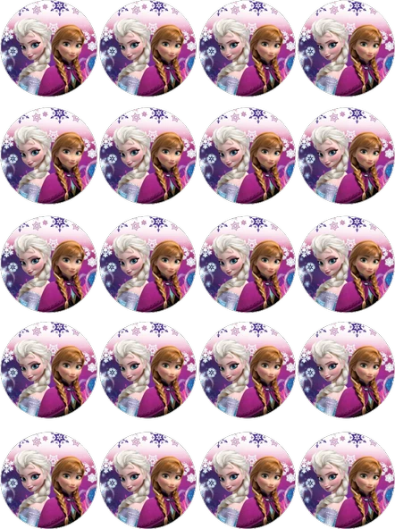 Frozen Yenilebilir Yuvarlak Kurabiye Resim Baskı ürün görseli