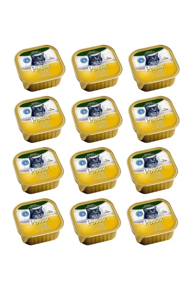 Plaisir Hindi Etli Pate Yetişkin Kedi Yaş Maması X 12 Adet 100 g - 2