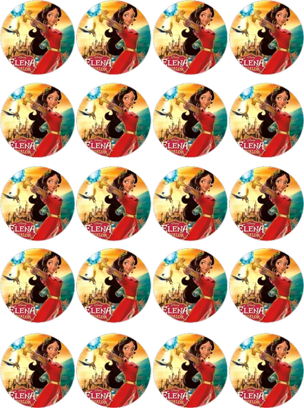 Elena Yenilebilir Yuvarlak Kurabiye Resim Baskı ürün görseli