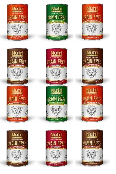Nutri Canine Nutri Canin Karışık Etli Tahılsız Yetişkin Köpek Konservesi 400 G 12 Adet - 1