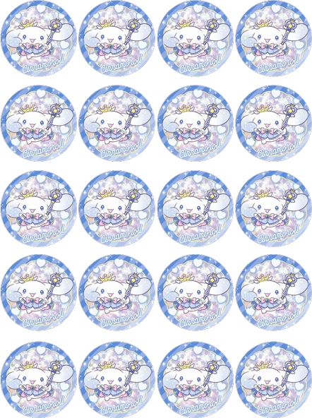 Cinnamoroll Yenilebilir Yuvarlak Kurabiye Resim Baskı ürün görseli 1