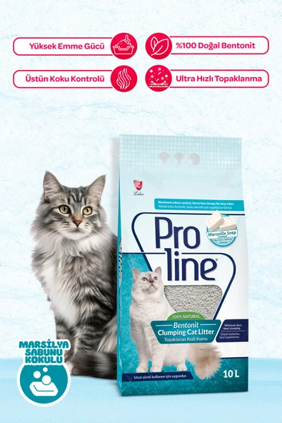 Pro Line Proline Bentonit Kedi Kumu Sabun Kokulu 10 Lt