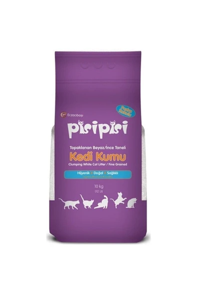 Pisipisi Eczacıbaşı Kedi Kumu Ince Pudralı 10kg