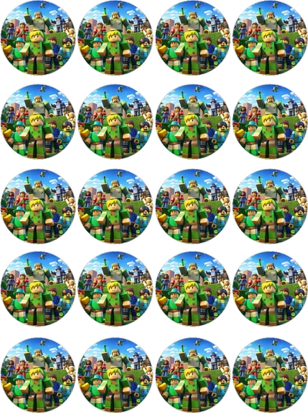 Minecraft Yenilebilir Yuvarlak Kurabiye Resim Baskı ürün görseli