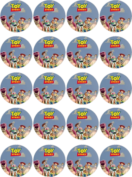 Toy Story Yenilebilir Yuvarlak Kurabiye Resim Baskı ürün görseli